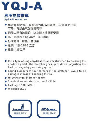 液壓搶救推車 YQJ-A 液壓搶救推車 YQJ-A