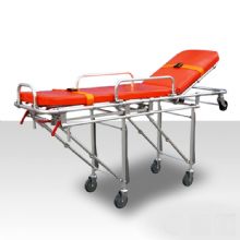  鋁合金自動(dòng)救護(hù)車擔(dān)架YXH-3A5 左右手柄控制前導(dǎo)輪架可折疊，適合在狹窄的空間救護(hù)病人