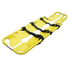  塑料鏟式擔架YXH-4D 采用分離型剛性結(jié)構(gòu)，轉(zhuǎn)送骨折及重傷病員兩端設有離合裝置，使擔架分離成左右兩部分