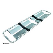  鋁合金鏟式擔架YXH-4C 采用分離型剛性結(jié)構(gòu)，轉(zhuǎn)送骨折及重傷病員擔架長度根據(jù)人身長可作隨意調(diào)節(jié)