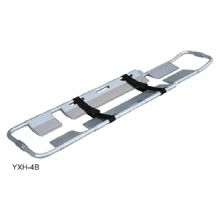  鋁合金鏟式擔架YXH-4B 采用分離型剛性結(jié)構(gòu)，轉(zhuǎn)送骨折及重傷病員擔架長度根據(jù)人身長可作隨意調(diào)節(jié)
