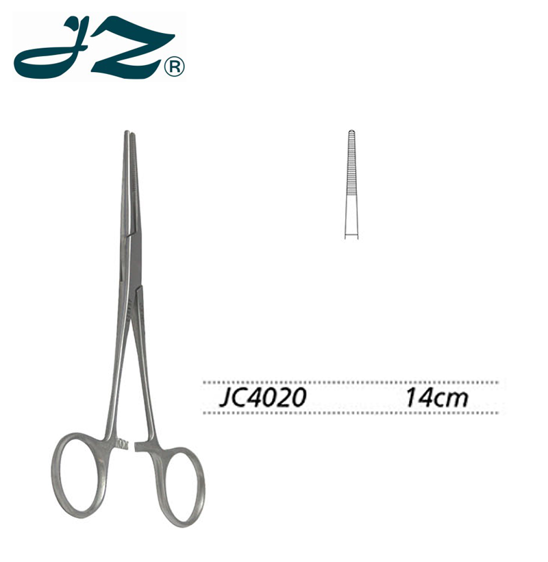 金鐘止血鉗JC4020 14cm 直半齒(凱氏)