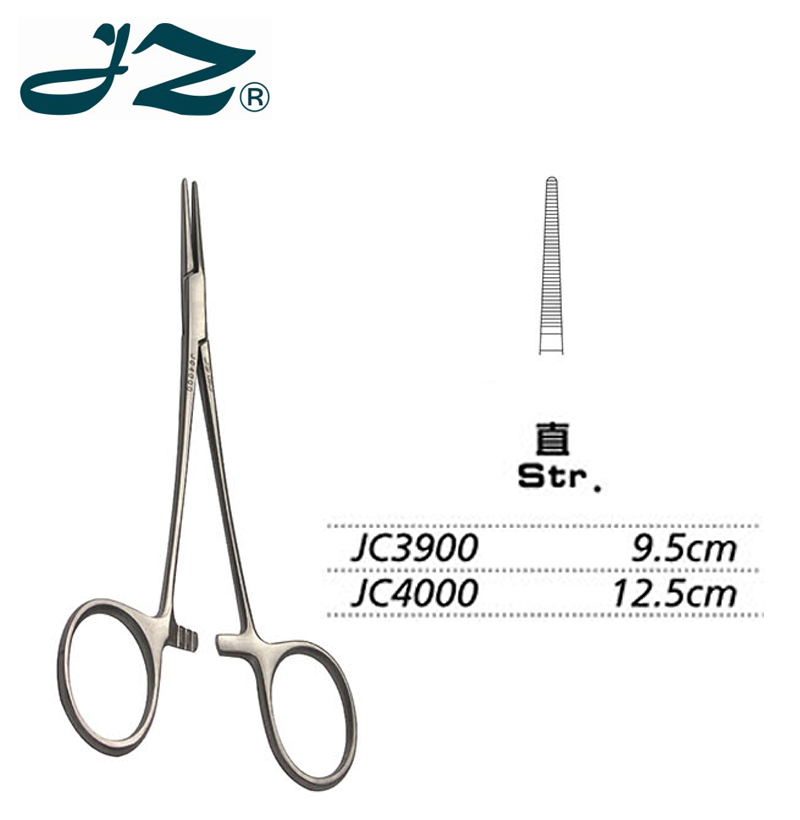 金鐘止血鉗JC4000 12.5cm 直全齒(哈氏)