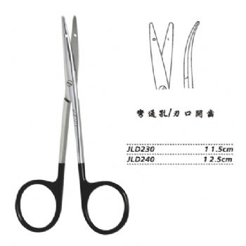 金鐘組織剪JLD240 12.5cm 彎通孔 刃口開(kāi)齒(綜合)