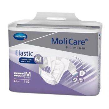 保赫曼妙力金裝彈性搭扣式尿褲(夜用型)中號(hào)MoliCare Pr. Elastic 8D M P26 30片/包 3包/箱