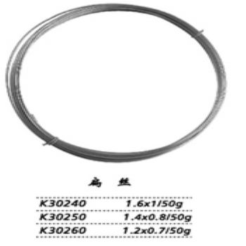 金鐘牙用絲K30240 扁絲 1.6×1(50g)