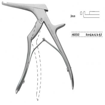 金鐘乳突咬骨鉗H6E050 9cm 蓋板式 頭寬3