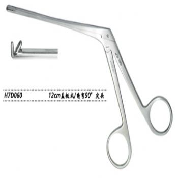 金鐘鼻組織鉗H7D060 12cm 上彎90° 尖頭 寬3.8