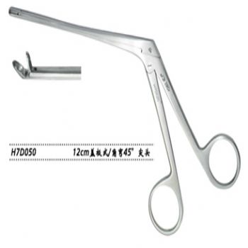 金鐘鼻組織鉗H7D050 12cm 上彎45° 尖頭 寬3.8
